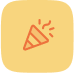 cartoon icon of party popper