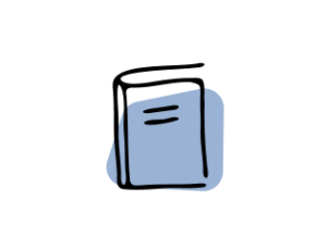 Cartoon graphic of school text book